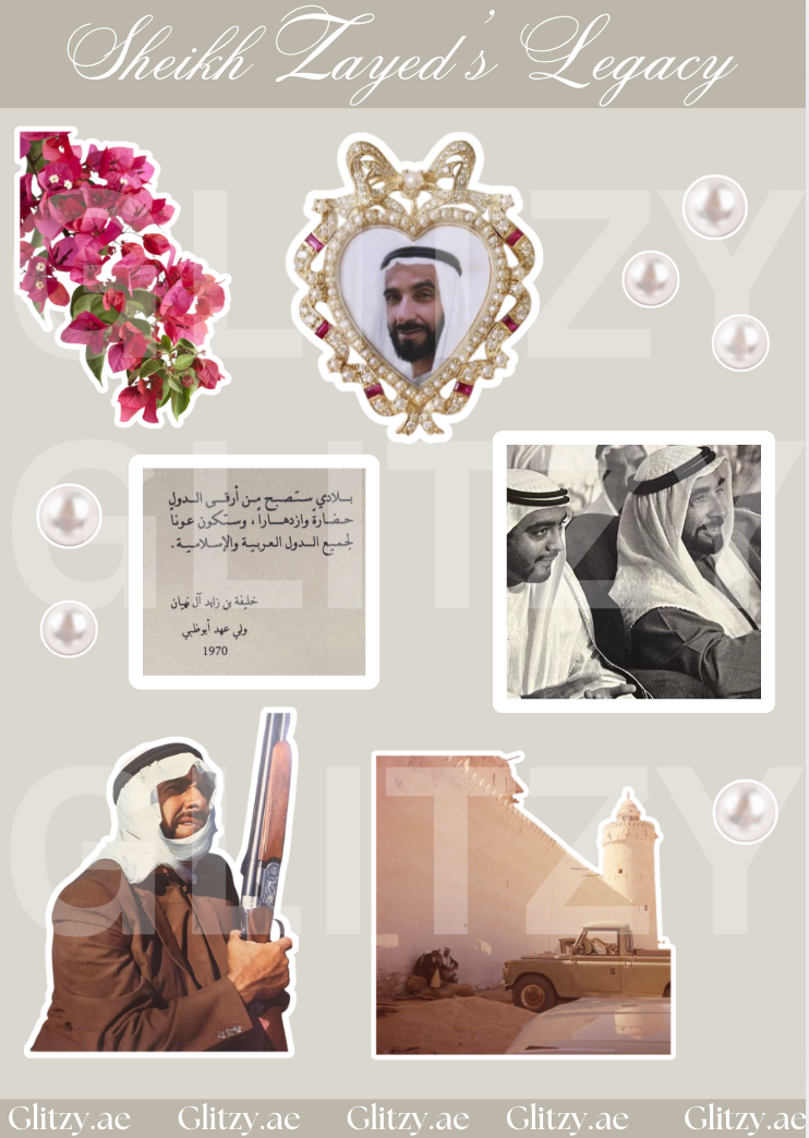 Sheikh Zayed's Legacy sticker sheet (A6)