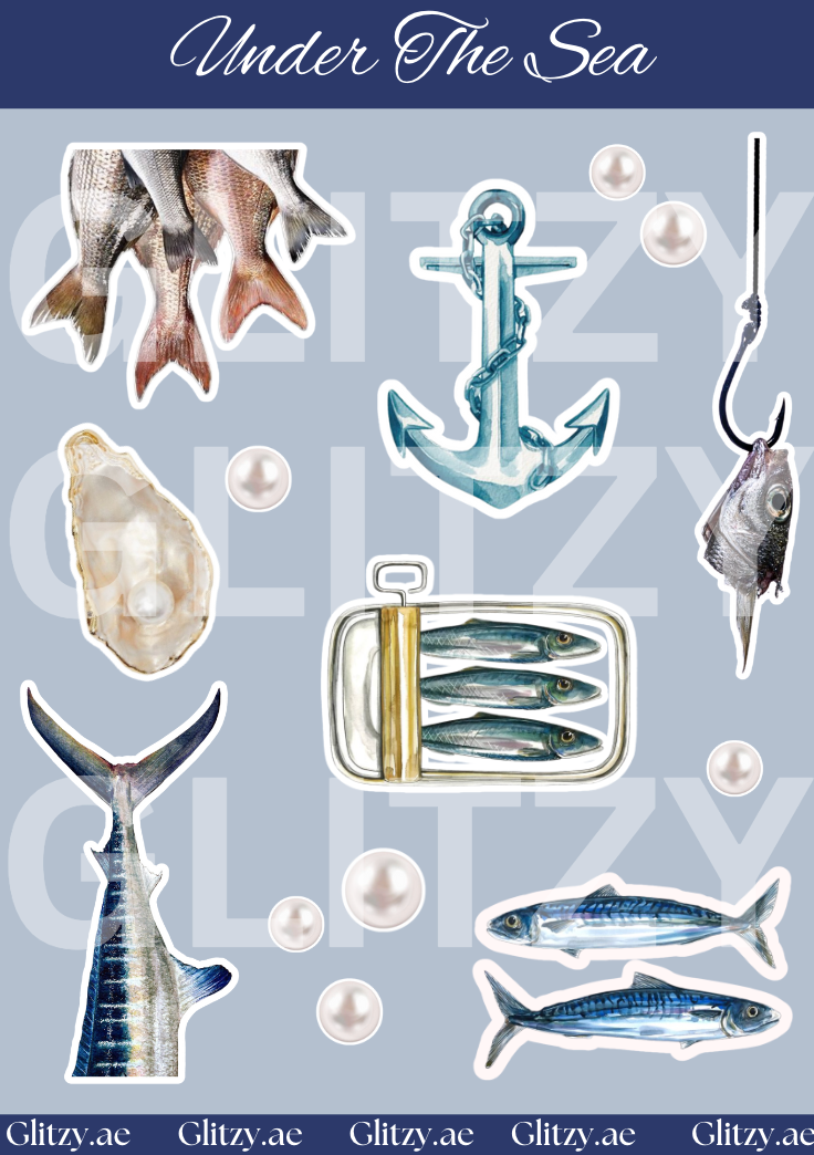 under the sea sticker sheet (A6)