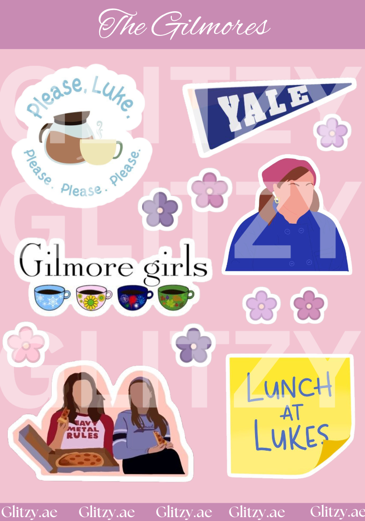 The Gilmores sticker sheet