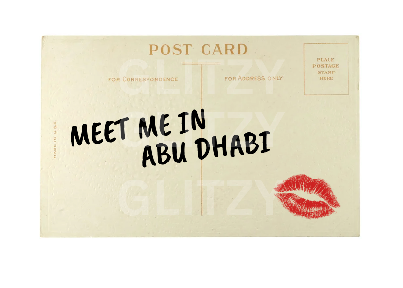 Meet Me In Abu Dhabi Postcard sticker