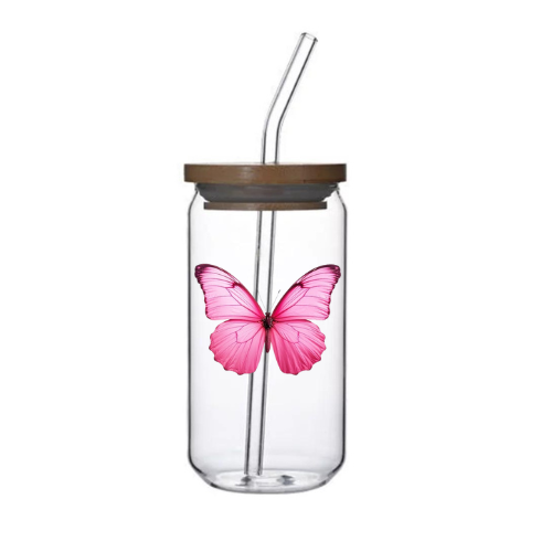 pink butterfly cup