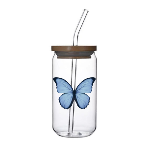 blue butterfly cup