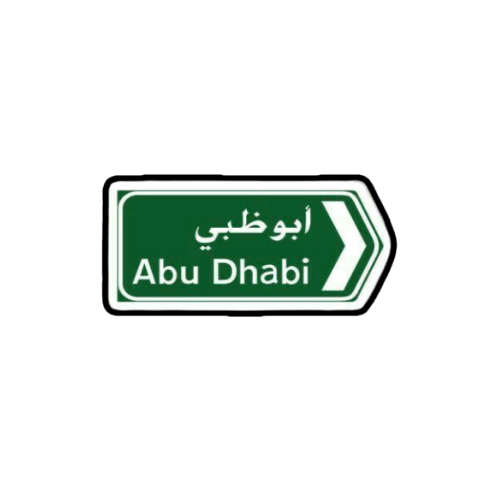 Abu Dhabi arrow sticker