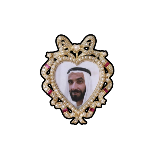 sheikh Zayed heart pendant sticker