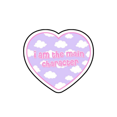 i am the main character sticker