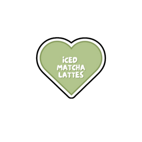 Iced matcha lattes sticker