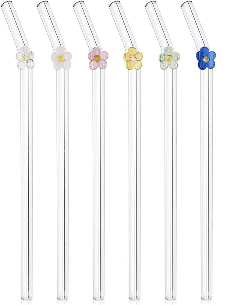 Flower Glass Straw