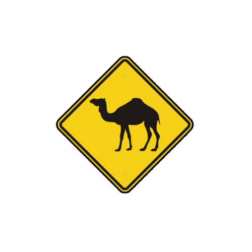 camel crossing sticker 2