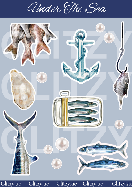 under the sea sticker sheet (A6)