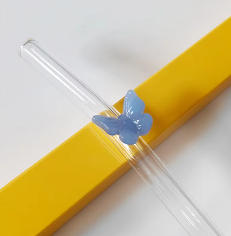 Butterfly Glass Straw