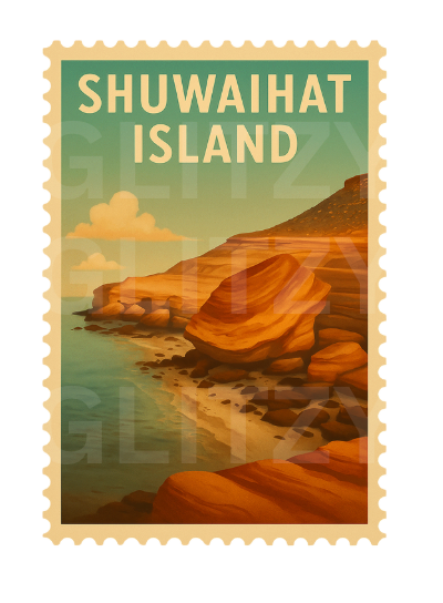 Shuwaihat Island  Stamp sticker